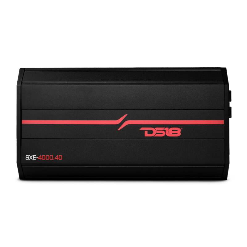 DS18 SXE-4000.4D/BK 4-Channel Class D Amplifier for Car Audio Systems - 2x 750W/4Ω Bridge, 4x 430W/2Ω, 4x 275W/4Ω - Fits Most Vehicles