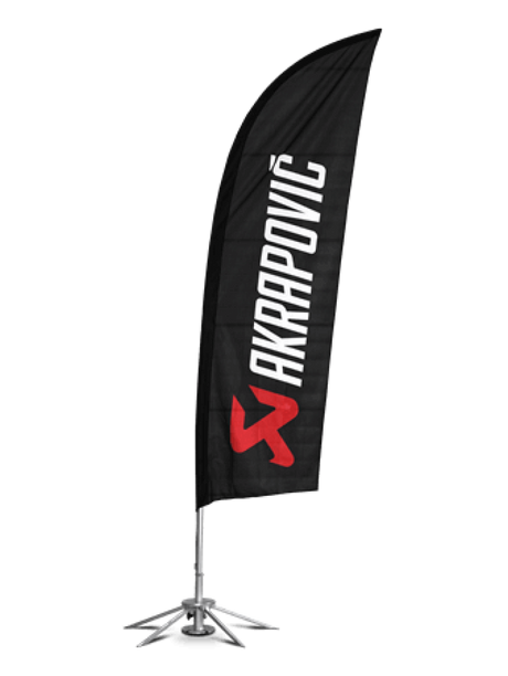 Akrapovic Self-Standing Flag Set - Automotive Display Flag