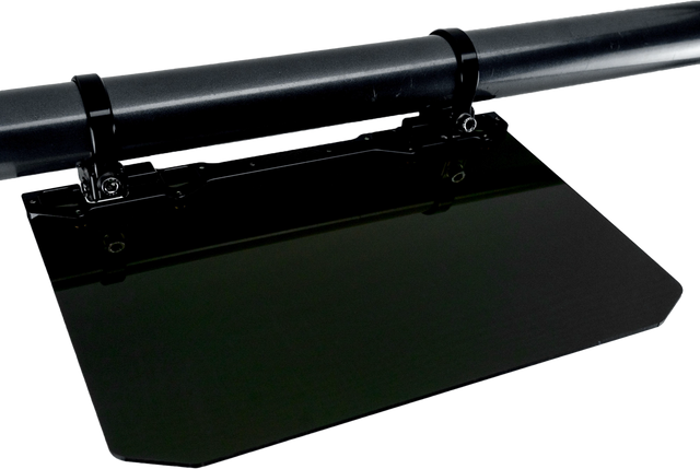 AXIA MODNDSVB-BK 12 x 8 Inch Narrow Mount Sun Visor with Solid Black Shield for Off-Road Vehicles