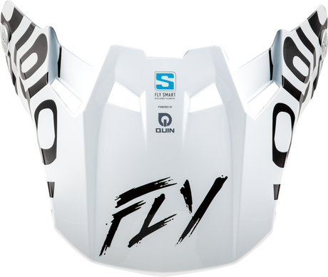 Fly Racing Formula S Carbon Abyss Visor White/Black Medium/Large for Off-Road Motorcycles
