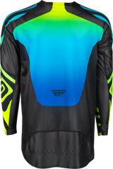 Fly Racing Evolution DST Zen Jersey Black/Blue/Hi Vis for Mountain Bikes and Road Bikes