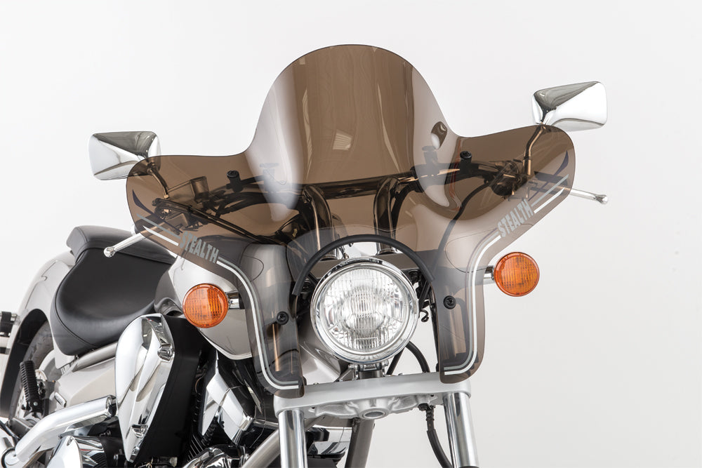 Slipstreamer SS-20-T Stealth Windshield for Select Motorcycles - 14 inch Height and 30 inch Width with 1 inch Hardware