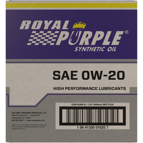 Royal Purple Premium Synthetic High Performance Multi-Grade 0W-20 Motor Oil - 1 Quart