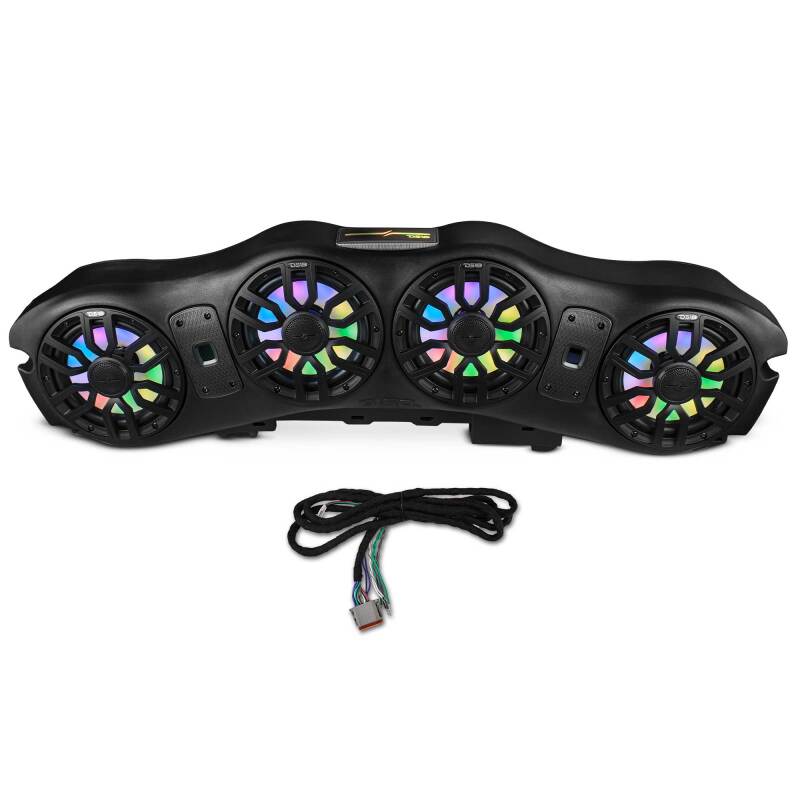 DS18 JL24-SBAR/BKLD Overhead Soundbar with Speakers and LEDs for Jeep JL, JLU, and JT 2024+ Models