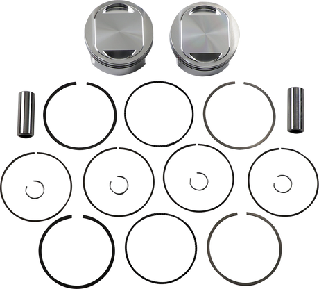 JE PISTONS Piston Kit - Bored to107" - 10.25:1 CR - 96"/103" Twin Cam 317211