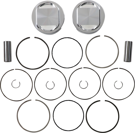JE PISTONS Piston Kit - Bored to107" - 10.75:1 CR - 96"/103" Twin Cam 317212