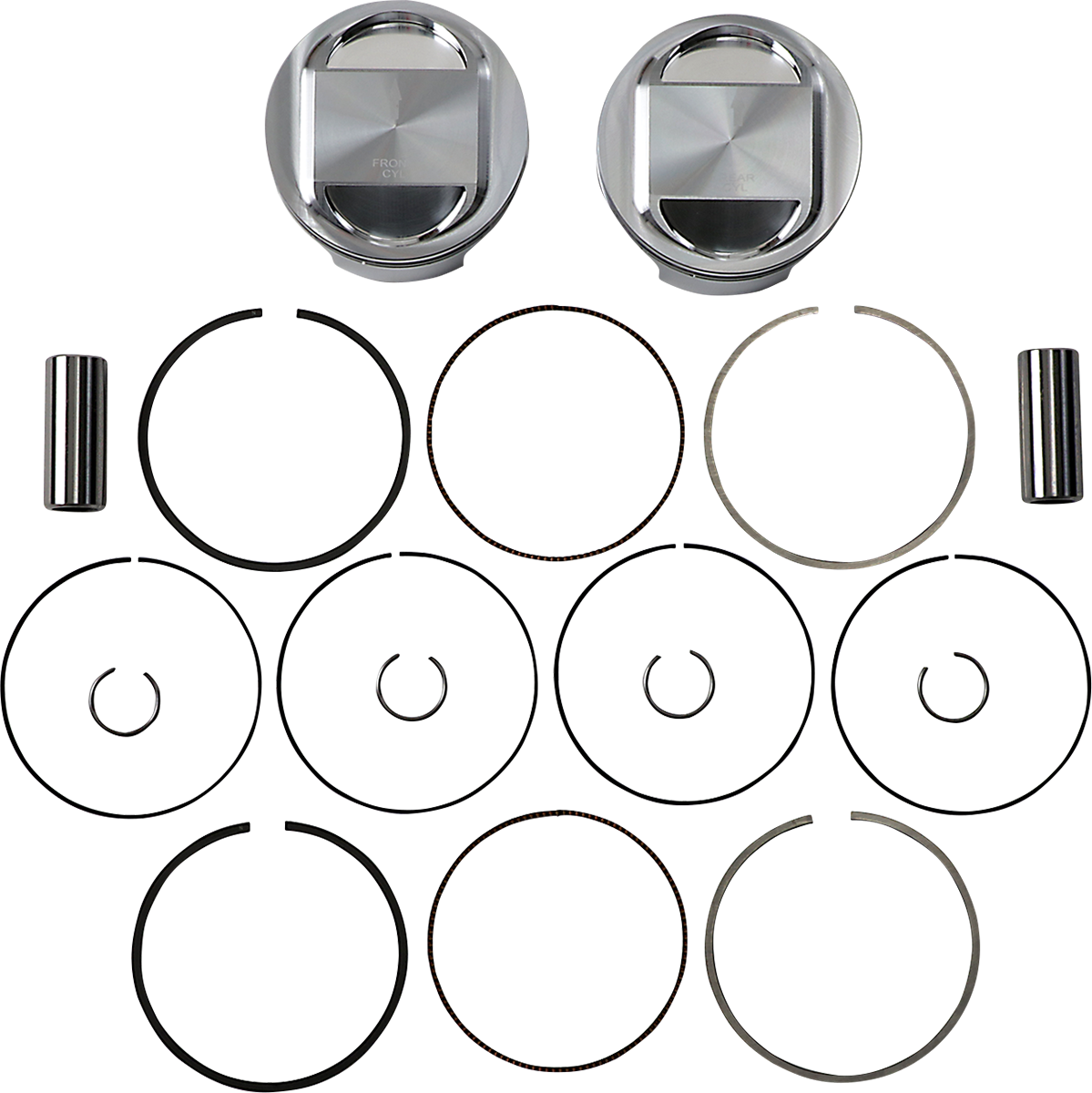 JE PISTONS Piston Kit - Bored to 95" - 10.5:1 CR - 88" Twin Cam 324716