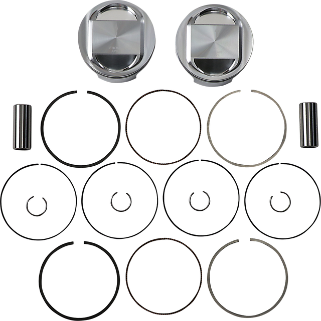 JE PISTONS Piston Kit - Bored to 95" - 10.5:1 CR - 88" Twin Cam 324716