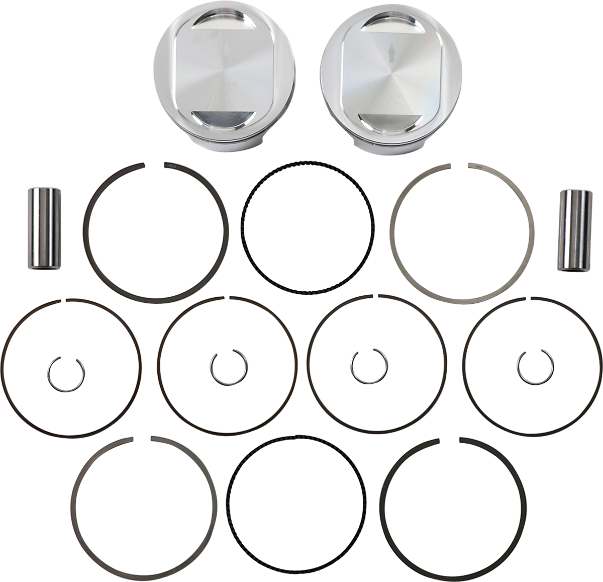 JE PISTONS Piston Kit - Bored to 98" - 9.5:1 CR - 88"/96" Twin Cam 324720