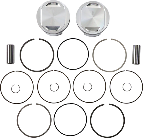 JE PISTONS Piston Kit - Bored to 98" - 9.5:1 CR - 88"/96" Twin Cam 324720