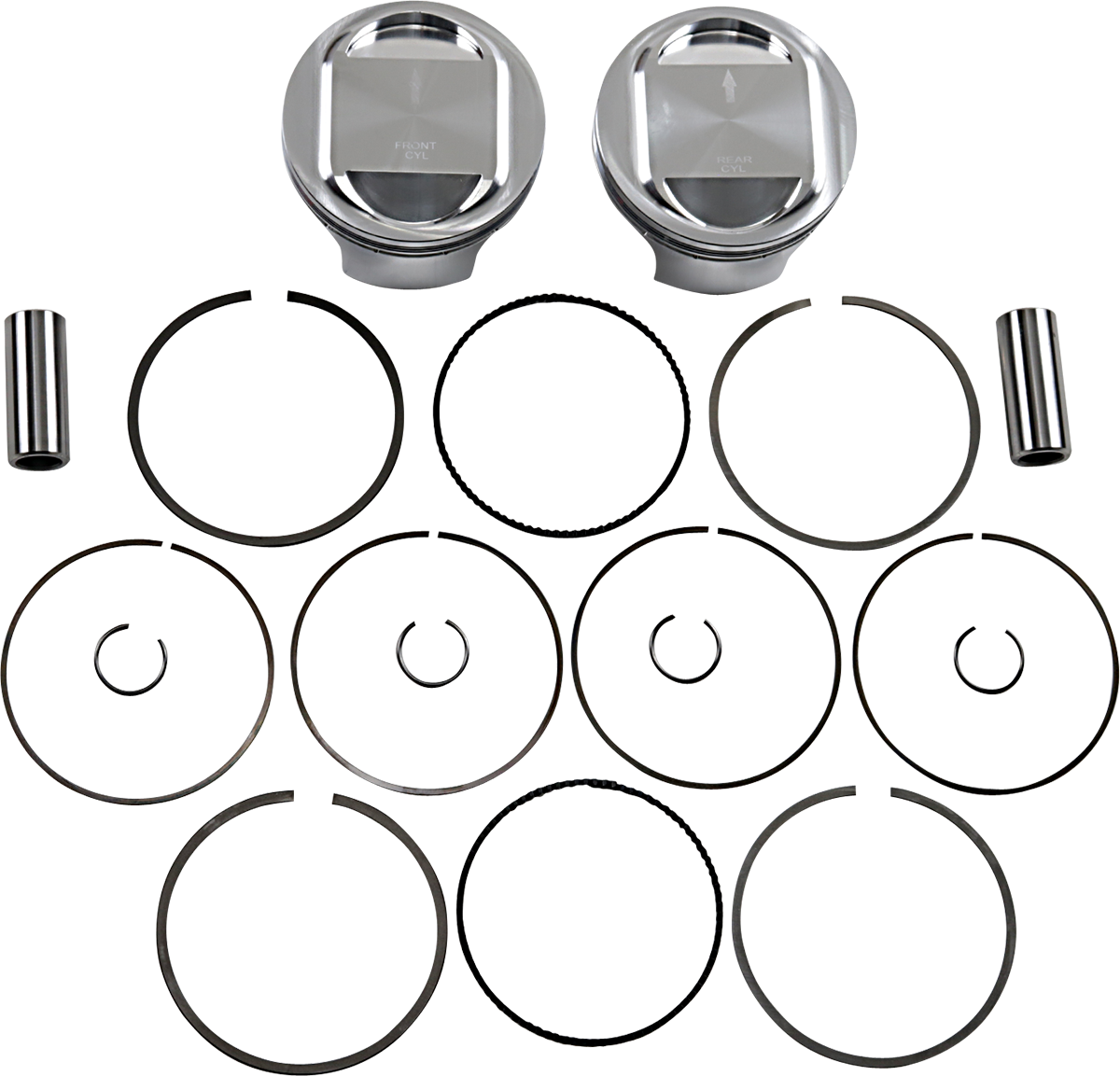 JE PISTONS Piston Kit - Bored to 98" - 10.5:1 CR - 88"/96" Twin Cam 324722