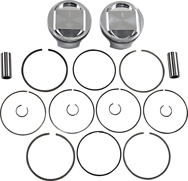 JE PISTONS Piston Kit - Bored to 98" - 10.5:1 CR - 88"/96" Twin Cam 324722