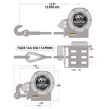 KFI Tiger Tail Tow System (Multiple Color Options)