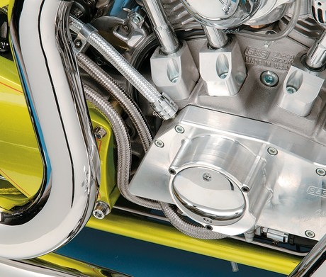 Drag Specialties Braided Oil and Fuel Hose - Stainless Steel Braided Line - 3/8 Inch x 6 Feet for Harley-Davidson Motorcycles