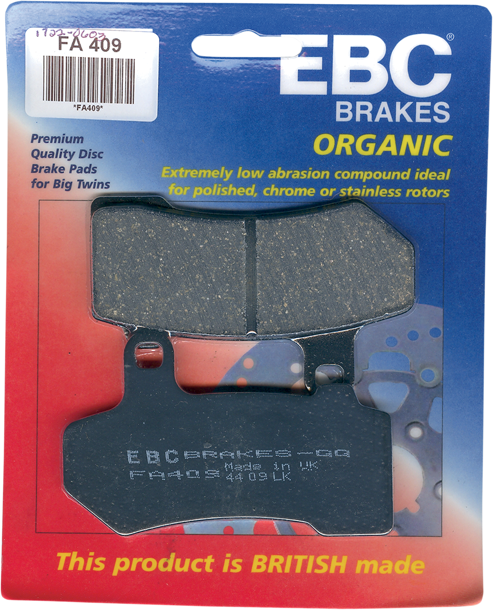 EBC Organic Brake Pads FA409