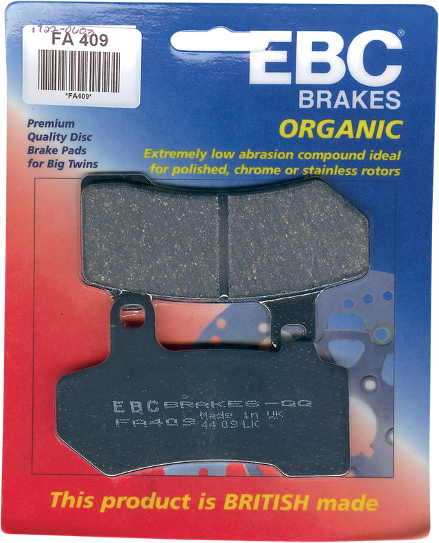 EBC Organic Brake Pads FA409