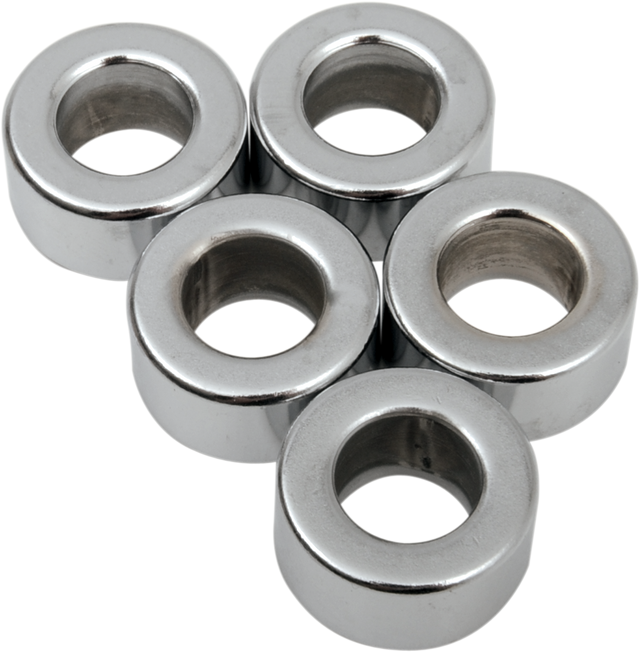 Drag Specialties MPB515 Chrome Spacer Kit for Harley-Davidson Motorcycles (3/8" x 3/4" x 3/8")