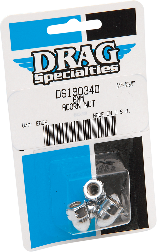 Drag Specialties MBP1206 Acorn Nut - 6 mm for Harley-Davidson and Custom Motorcycles