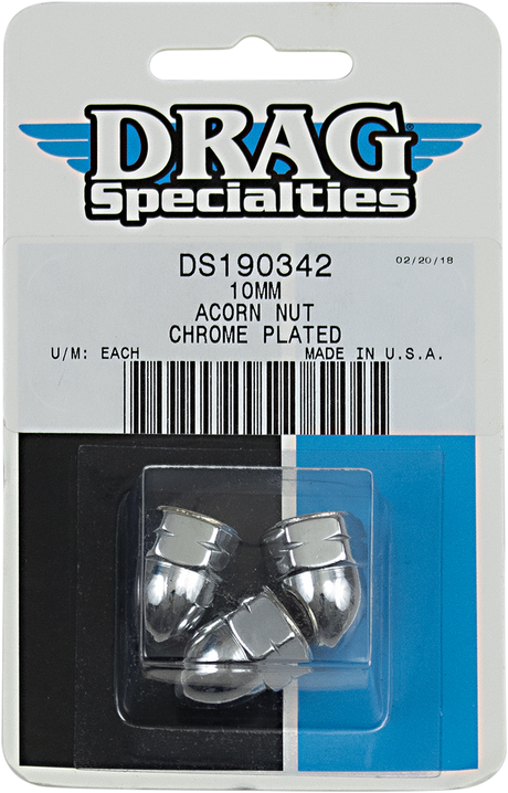 Drag Specialties MBP1210 Acorn Nut - 10 mm for Harley-Davidson Motorcycles