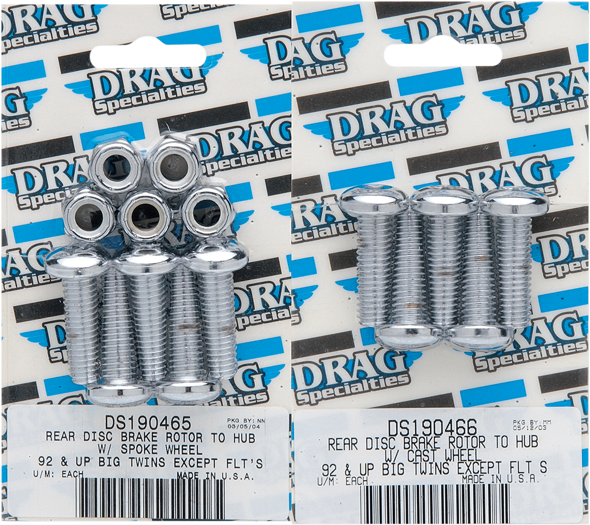 Drag Specialties MK306 Rear Rotor and Spoke Mounting Kit for Harley-Davidson Touring Models