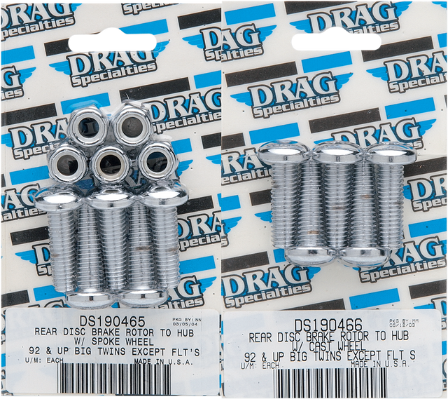 Drag Specialties MK306 Rear Rotor and Spoke Mounting Kit for Harley-Davidson Touring Models