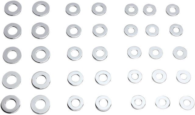 Drag Specialties Chrome SAE Washer Kit MPBDR6 for Harley-Davidson Motorcycles