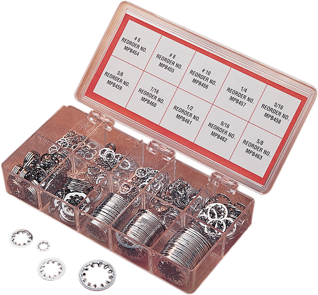 Drag Specialties Inside Star Washer Kit MK240 – Chrome for Harley-Davidson Motorcycles