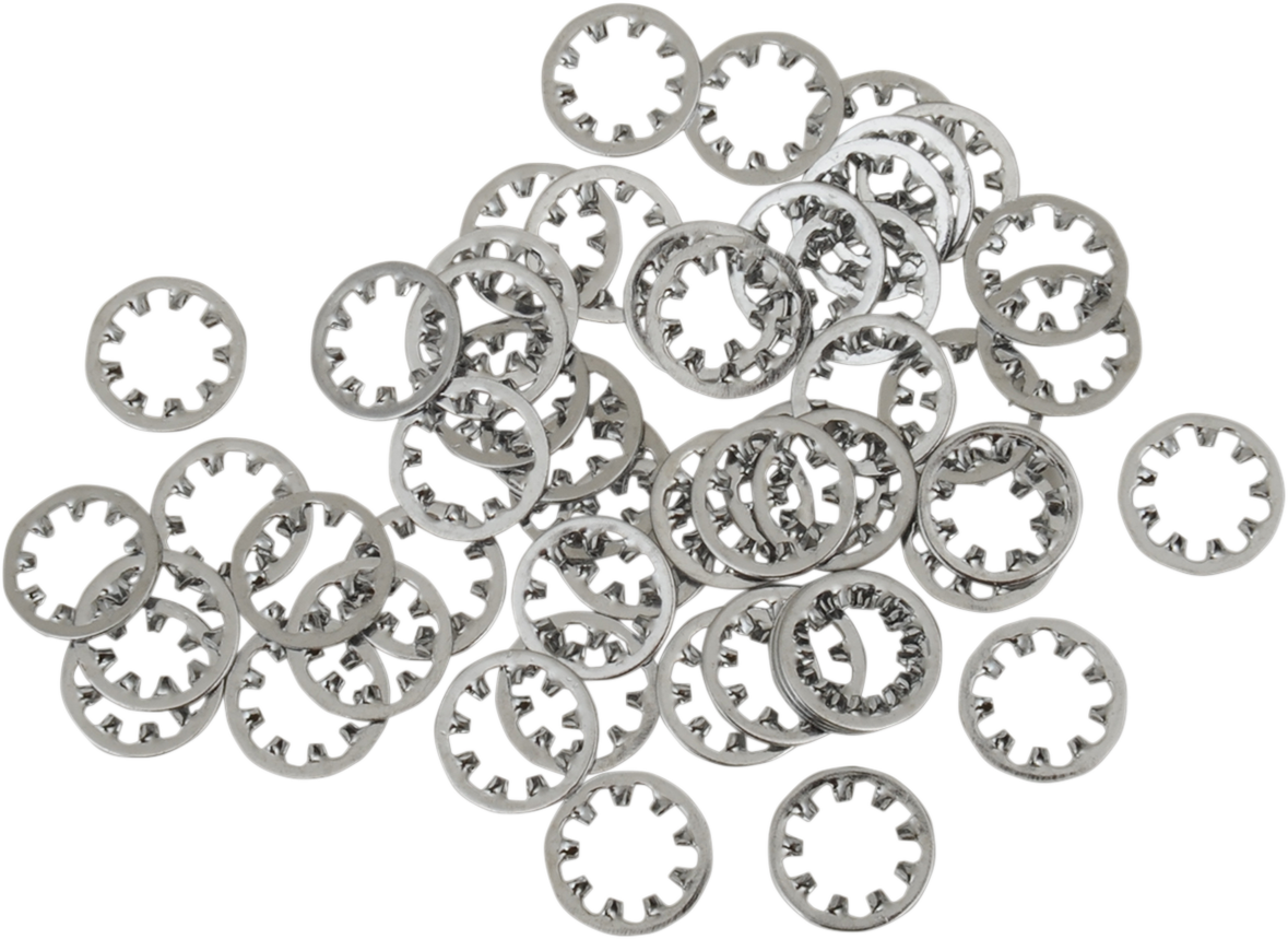 DRAG SPECIALTIES Inside Washer - Star - Chrome - 5/16 inch (Part MPB458) for Harley Davidson Motorcycles