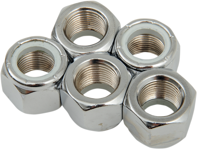 DRAG SPECIALTIES Nylon Chrome Insert Nuts - 5/8"-18 for Harley-Davidson and Custom Motorcycles (Part MPB281)