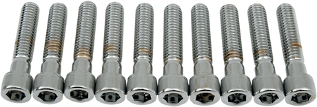 Drag Specialties MPB241 Socket-Head Knurled Bolts for Harley-Davidson and Custom Motorcycles, 3/8-16 x 1-3/4 Inch