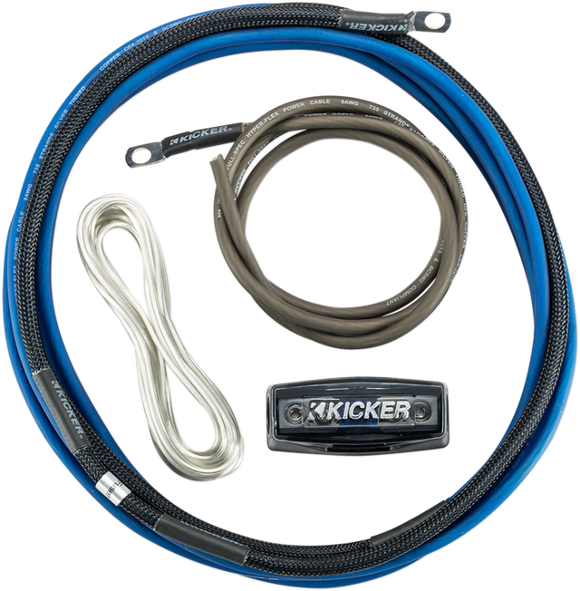 KICKER 8 Gauge Amplifier Install Kit 46PK8 with Power, Ground, and Remote Wires for Car Audio Systems