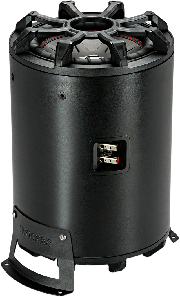 KICKER 8-Inch Weatherproof Subwoofer 300W 4 Ohm - Model 46CWTB84 for Marine, Off-Road, and Vehicle Applications