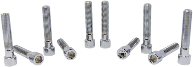 DRAG SPECIALTIES MPB254S Fine Thread Socket-Head Bolts for Harley-Davidson Motorcycles - 3/8"-24 x 2" (10 Pack)