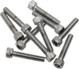 Drag Specialties MPB194 Replacement Socket-Head Bolts for Harley-Davidson Motorcycles, Fits #10-24 x 3/4 inch Knurled/Coarse Thread - 10 Pack
