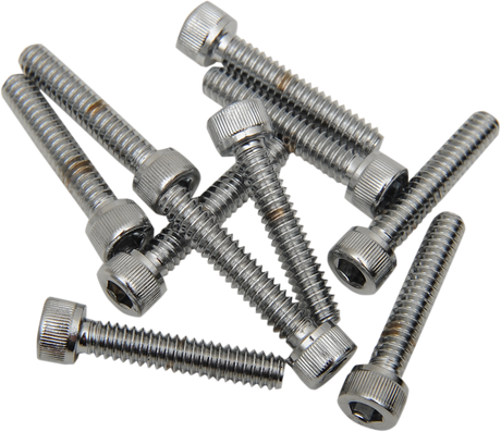 Drag Specialties MPB194 Replacement Socket-Head Bolts for Harley-Davidson Motorcycles, Fits #10-24 x 3/4 inch Knurled/Coarse Thread - 10 Pack