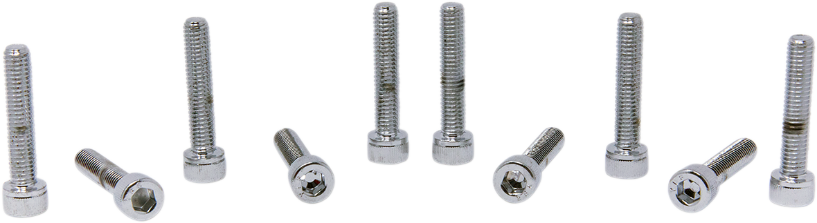 DRAG SPECIALTIES MPB202 Replacement Socket-Head Bolts for Harley-Davidson Motorcycles - 10 Pack, Fine and Coarse Thread, 3/4 inch Length