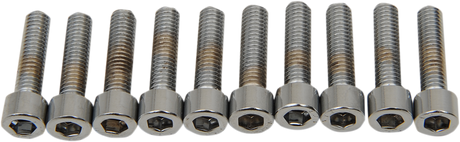 DRAG SPECIALTIES MPB202S Replacement Socket-Head Bolts for Harley-Davidson Motorcycles, #10-32 x 3/4", 10 Pack
