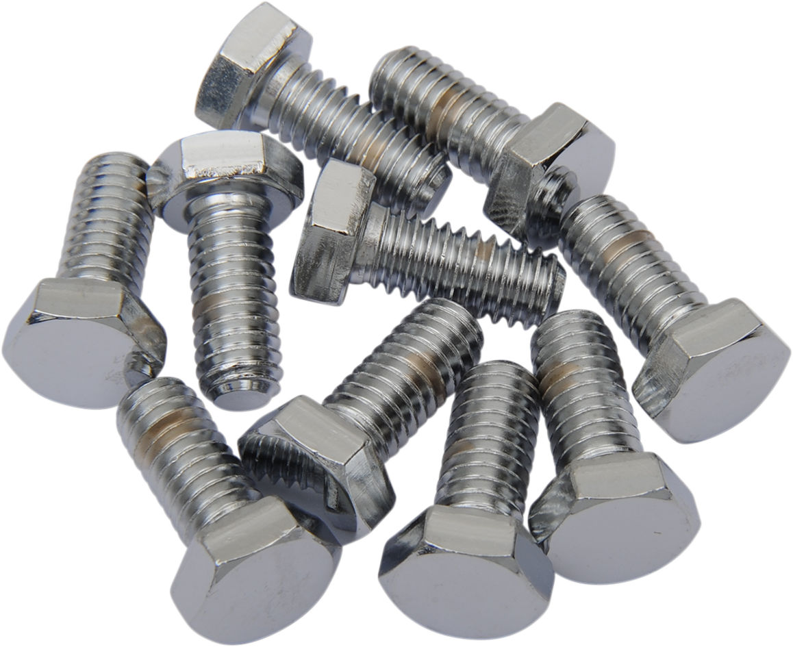 DRAG SPECIALTIES Hex-Head Bolt Set MPB122 for Harley-Davidson Motorcycles - 5/16"-18 x 5/8" Chrome Bolts