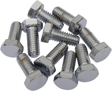 DRAG SPECIALTIES Hex-Head Bolt Set MPB122 for Harley-Davidson Motorcycles - 5/16"-18 x 5/8" Chrome Bolts