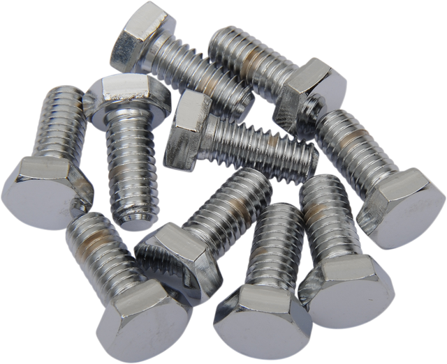 DRAG SPECIALTIES Hex-Head Bolt Set MPB122 for Harley-Davidson Motorcycles - 5/16"-18 x 5/8" Chrome Bolts