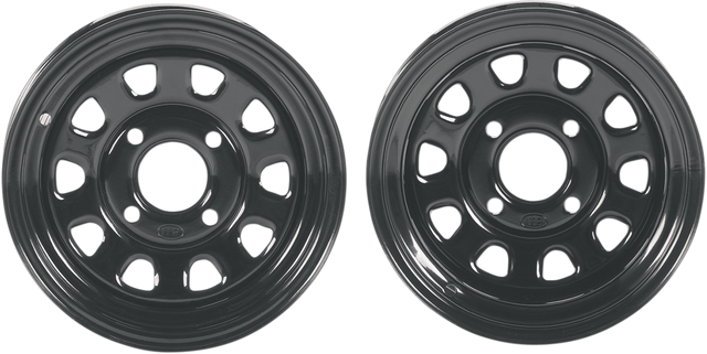 ITP Delta Steel Wheel - Front/Rear - Black 12x7 - 4/156 - 4+3 1222857014B