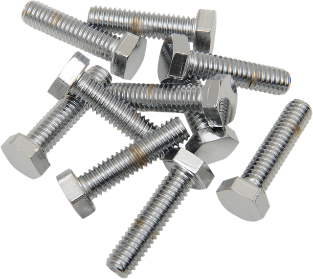 DRAG SPECIALTIES Hex-Head Bolts - Chrome - 5/16"-18 x 1" - Model MPB125 for Harley-Davidson Motorcycles