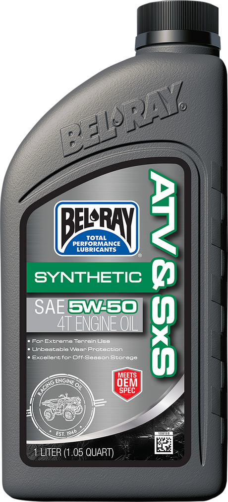 BEL-RAY ATV & SxS Synthetic Oil - 1L (Part #302664150160) for ATV, UTV, SxS Engines