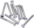 Drag Specialties MPB143 Fine Thread Hex Head Bolts for Harley-Davidson Motorcycles - 1/4"-28 x 1-3/4", 10 Pack