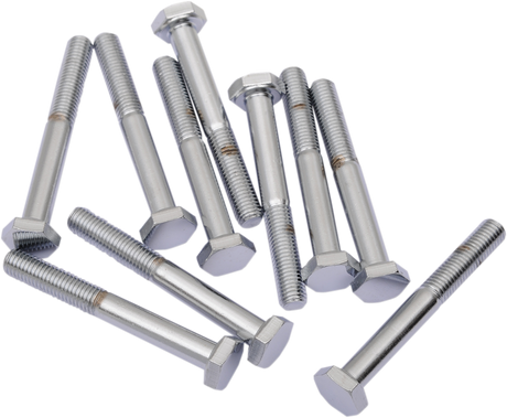 DRAG SPECIALTIES MPB144 Fine Thread Hex Head Bolts for Harley-Davidson Motorcycles, 1/4"-28 x 2" (10 Pack)
