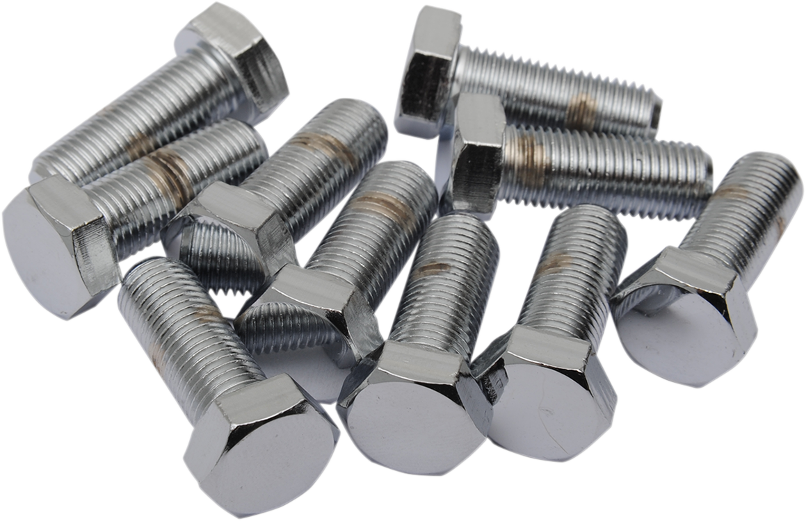 DRAG SPECIALTIES MPB155 Fine Thread Hex Head Bolts for Harley-Davidson Motorcycles, 3/8-Inch-24 x 3/4-Inch, Pack of 10