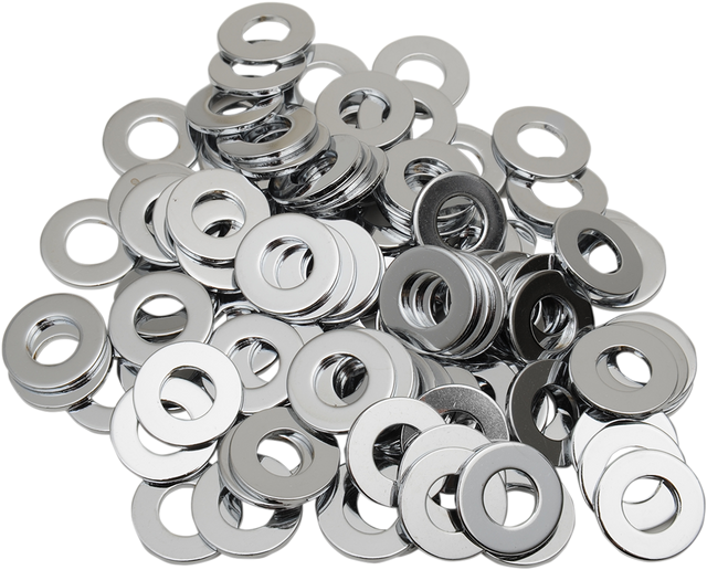 Drag Specialties Flat Washers - 3/8 inch Chrome, Part Number MPB176, for Harley-Davidson Motorcycles