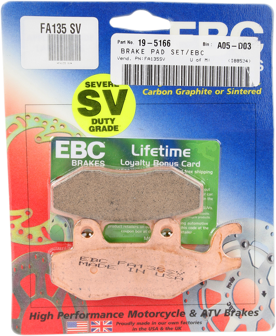 EBC SV Severe Duty Brake Pads FA135SV