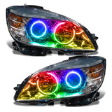 Oracle 08-11 Mercedes Benz C-Class Pre-Assembled Headlights Chrome Housing w/o Controller