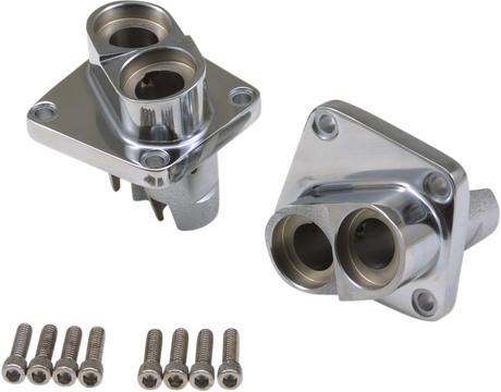 Drag Specialties Chrome Shovelhead Lifter Block - Part Number 20489-BX-LB1 - Fits 1966-1984 Harley-Davidson Panhead & Shovelhead Engines